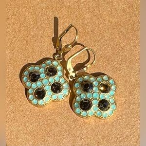 Opal green Swarovski crystal over 14K gold plated